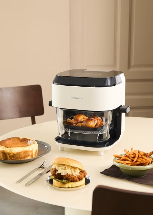 AIR FRYER STUDIO CRYSTAL LARGE - Freidora de aire de cristal 6 L con vaporizador