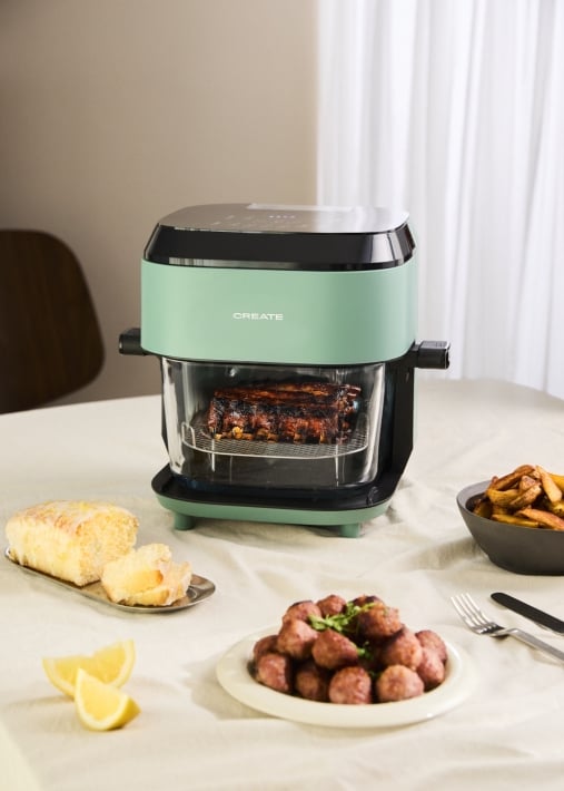 AIR FRYER STUDIO CRYSTAL LARGE - Freidora de aire de cristal 6 L con vaporizador