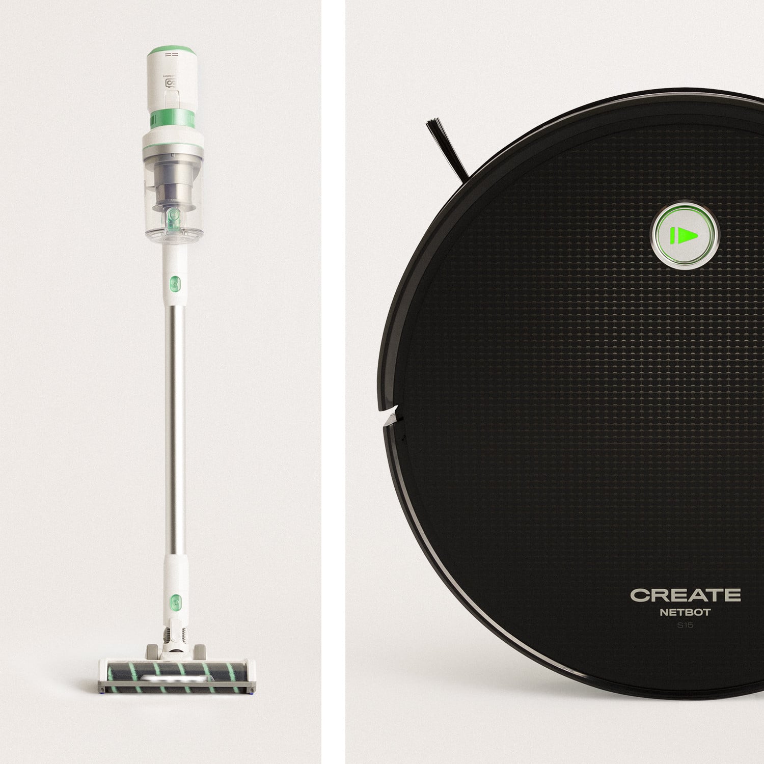 PACK - Robot Aspiradora NETBOT S15 2.0 + Aspirador 3 en 1 CYCLONIC DC-FLUX  25.9V - Create