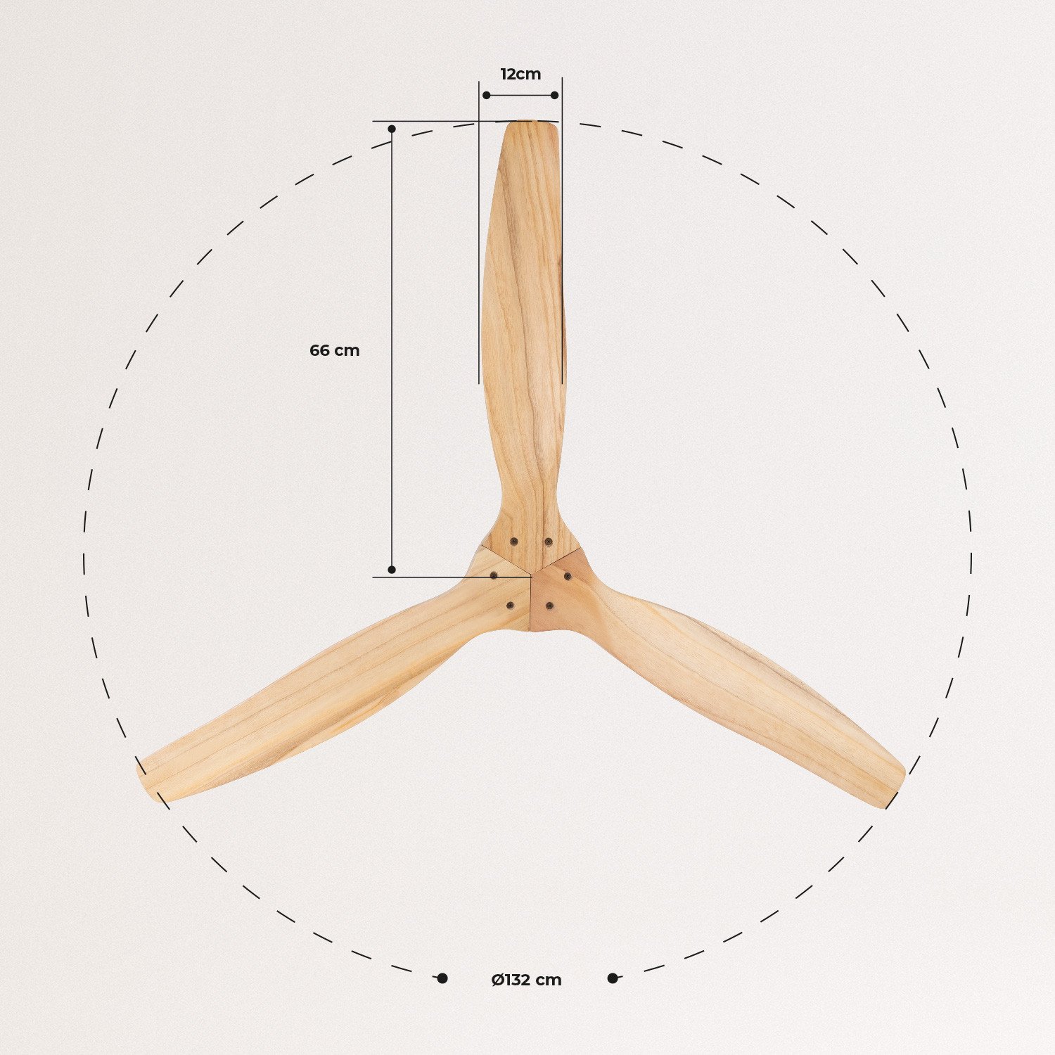 WINDCALM DC - Ventilador Techo Función Invierno - Verano Ultrasilencioso , medidas foto vertical