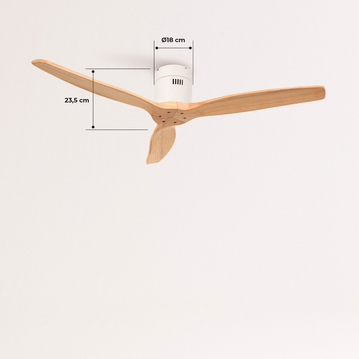 WINDCALM DC - Ventilador Techo Función Invierno - Verano Ultrasilencioso , medidas foto vertical