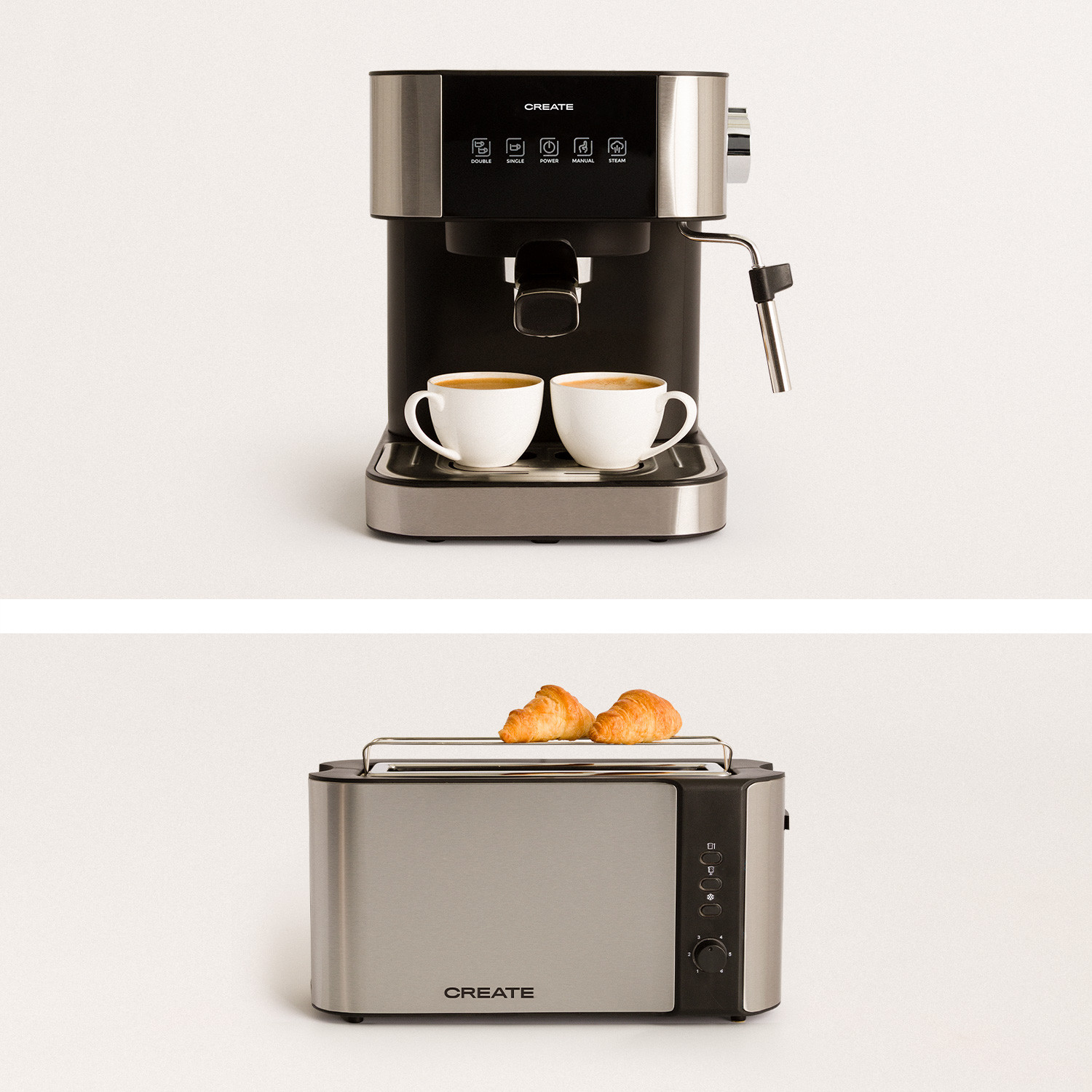 PACK - THERA STYLANCE PRO Cafetera Express + TOAST ADVANCE Tostadora -  Create