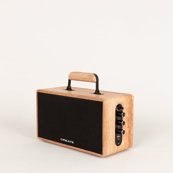 SPEAKER RETRO WOOD - Altavoz Bluetooth 5.2 y reproductor USB , imagen de galería 2