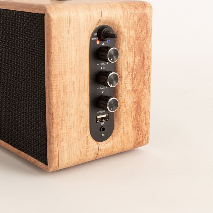 SPEAKER RETRO WOOD - Altavoz Bluetooth 5.2 y reproductor USB , imagen de galería 7