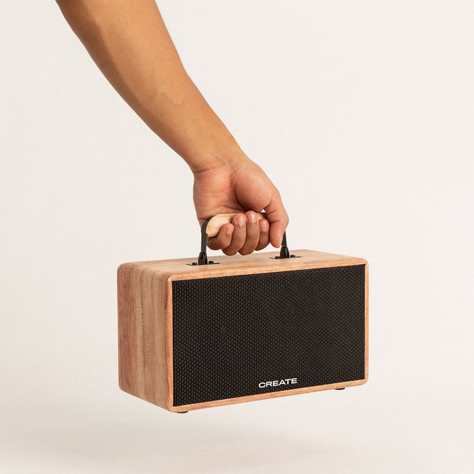 SPEAKER RETRO WOOD - Altavoz Bluetooth 5.2 y reproductor USB , imagen de galería 4