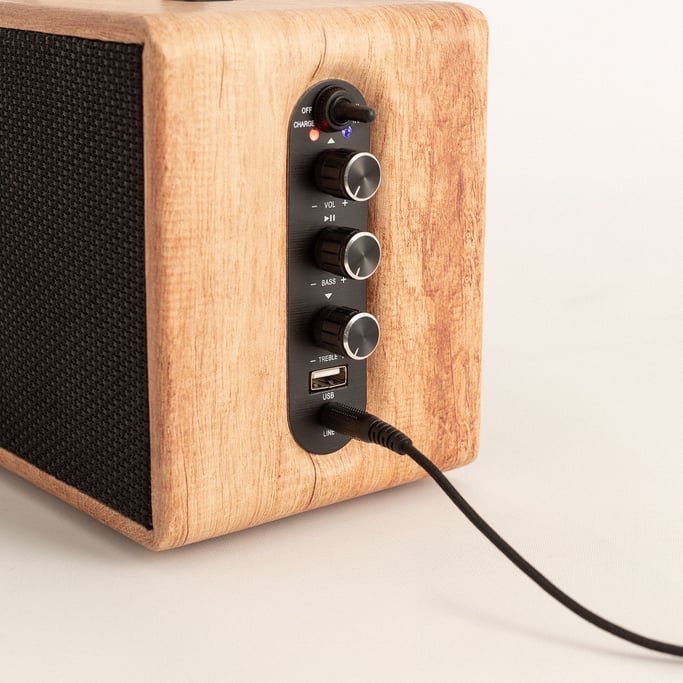 SPEAKER RETRO WOOD - Altavoz Bluetooth 5.2 y reproductor USB , imagen de galería 9