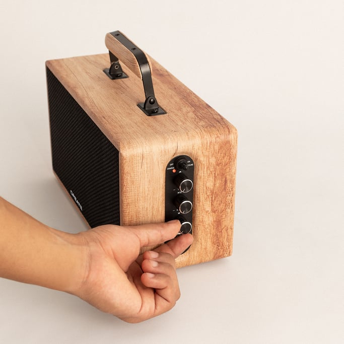 SPEAKER RETRO WOOD - Altavoz Bluetooth 5.2 y reproductor USB , imagen de galería 6