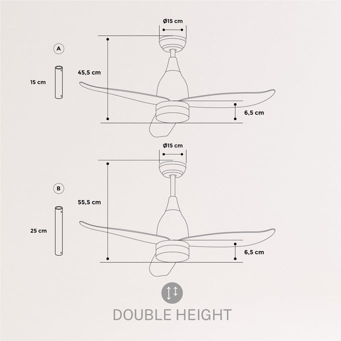 WINDLIGHT HELIX DC - Ventilador de Techo 40W Silencioso Ø112 cm, imagen de galer&iacute;a 12