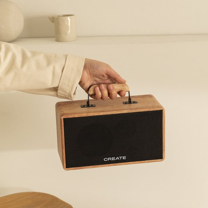 SPEAKER RETRO WOOD - Altavoz Bluetooth 5.2 y reproductor USB , imagen de galería 12