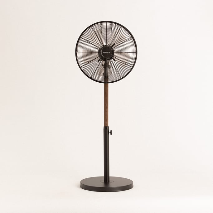 AIR STAND WOOD - Ventilador de Pie oscilante 50W estilo Retro , imagen de galería 1
