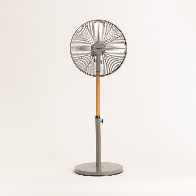 AIR STAND WOOD - Ventilador de Pie oscilante 50W estilo Retro , imagen de galería 1