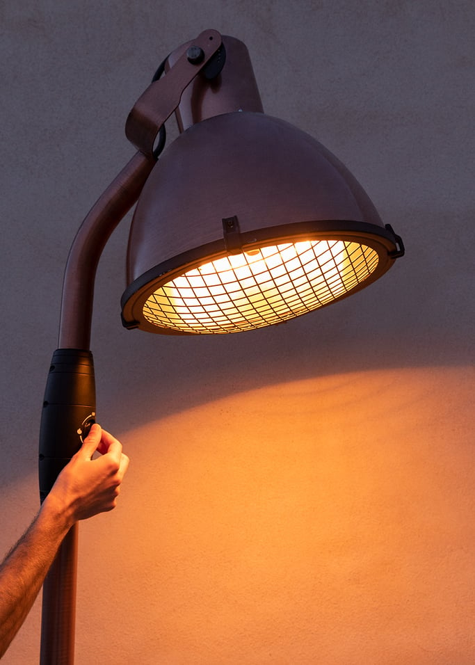 PATIO HEATER LAMP 2500W - Estufa radiador halógeno de infrarrojos para terrazas y exteriores , imagen de galería 2