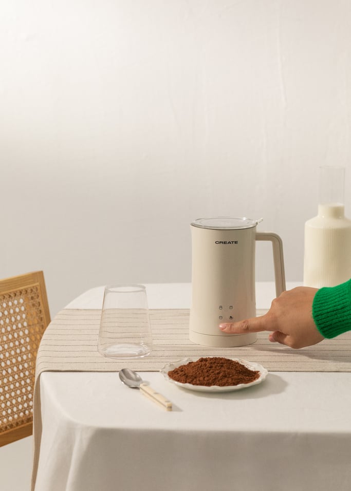 CREATE - Espumador calentador de leche - 4 funciones, 580ml, recogecables -  MILK FROTHER STUDIO