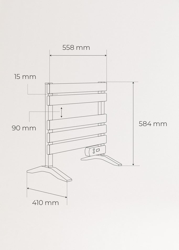 WARM TOWEL MINI - Toallero eléctrico de suelo o pared 150W, imagen de galería 7
