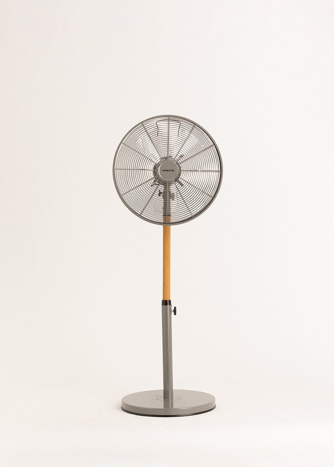 AIR STAND WOOD - Ventilador de pie oscilante 50W estilo retro, imagen de galería 1