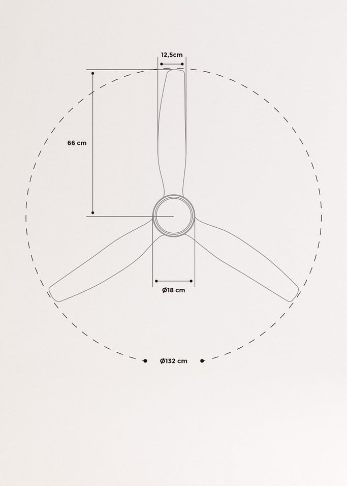 WIND CALM - Ventilador de techo 40W silencioso Ø132 cm - Create