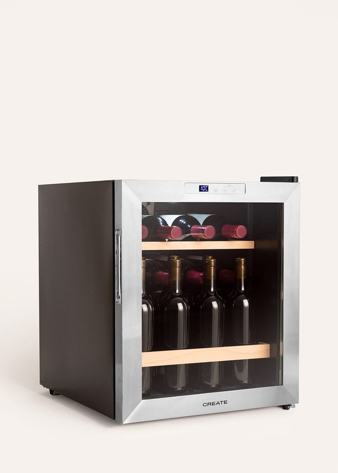 WINECOOLER WOOD L15 - Vinoteca Eléctrica para 12 o 15 Botellas con baldas  de madera - Create