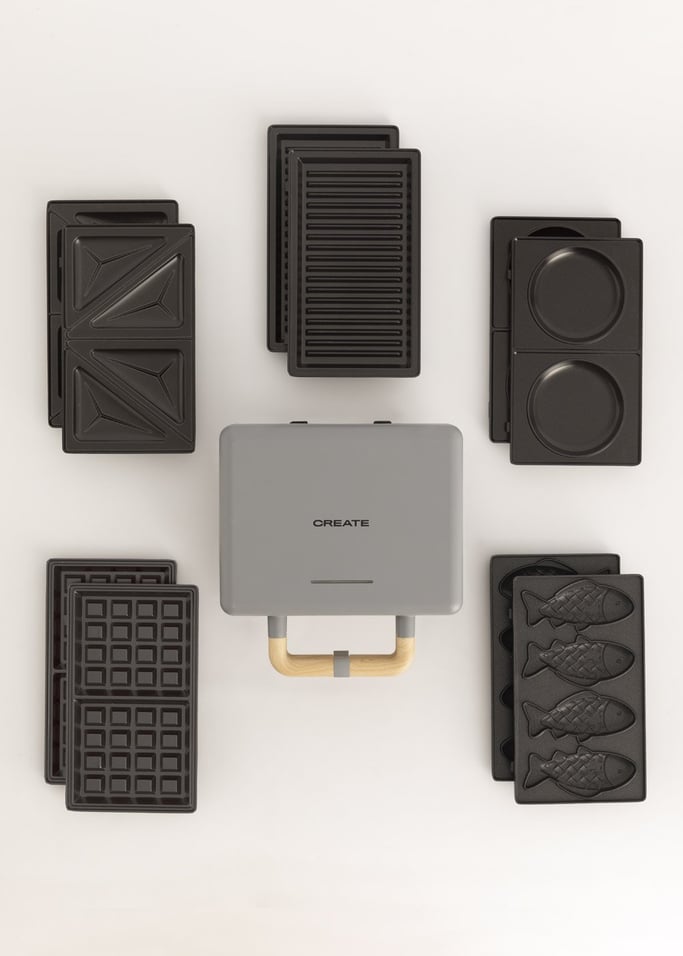 Pack STONE STUDIO Doble - Sandwichera, grill y gofrera + Placa Taiyaki + Placa tortitas pancake , imagen de galería 2524807