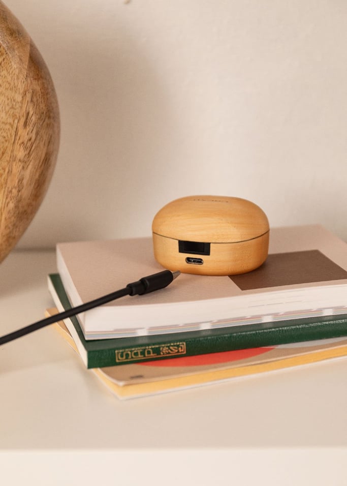 Auriculares de Botón Inalámbricos con Funda de Bambú Personalizados, Desde  11,00 €