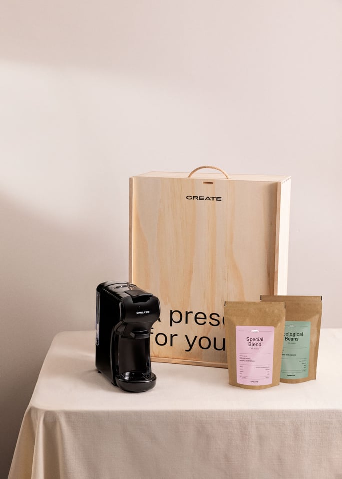 COFFEE TIME BOX - Caja regalo con cafetera multicápsulas express + café , imagen de galería 2