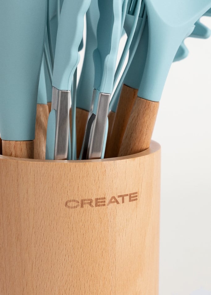 KITCHENWARE STUDIO - Utensilios de cocina de silicona y madera, imagen de galería 6