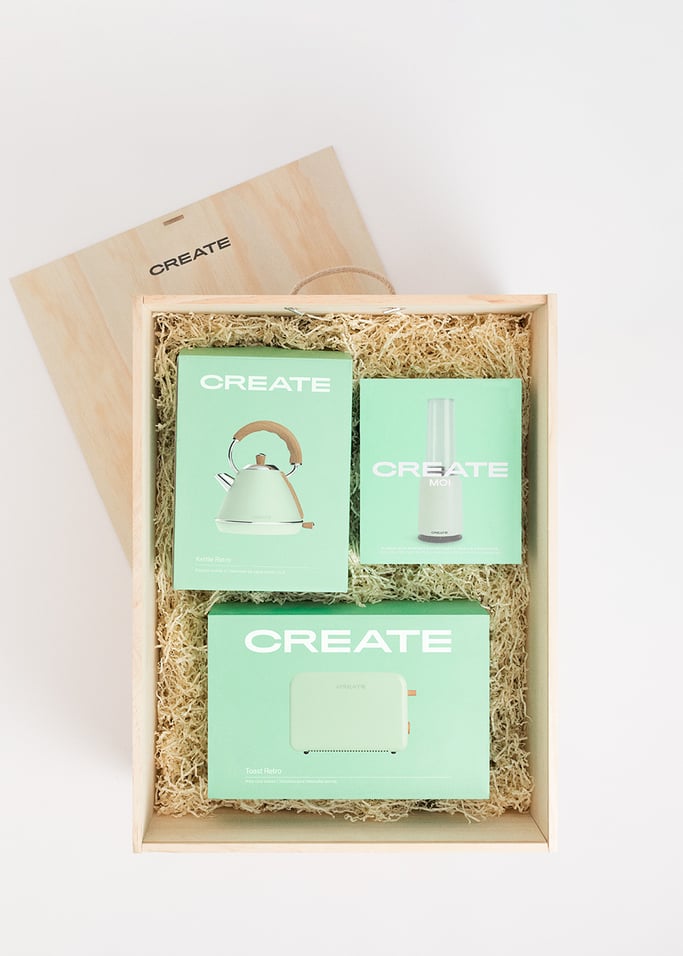 TEA TIME BOX - Caja regalo con hervidor de agua eléctrico + tostadora + batidora, imagen de galería 2