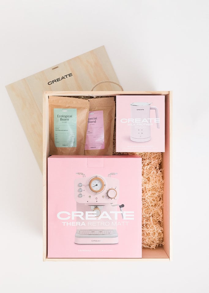 MORNING TIME BOX - Caja regalo con cafetera express + espumador de leche + café , imagen de galería 2