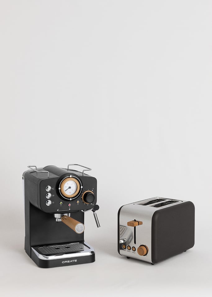 Pack TOAST RETRO Tostadora + THERA RETRO Cafetera express acabado mate, imagen de galería 1
