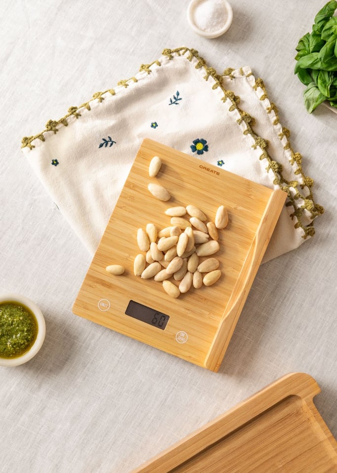 BOARD SCALE BAMBOO - Tabla de cortar de bambú con báscula integrada, imagen de galería 4