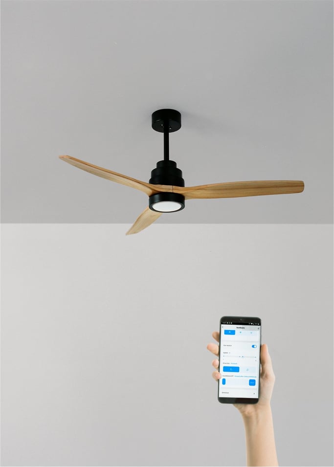 WIND STYLANCE - Ventilador de techo 40W silencioso 100% madera varios tamaños, imagen de galería 1