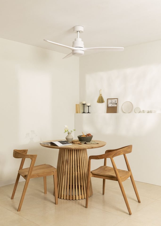 WIND STYLANCE - Ventilador de techo 40W silencioso Ø132 cm 100% madera, imagen de galería 1