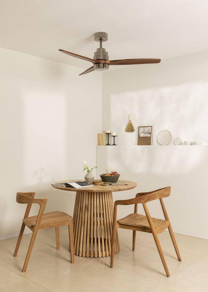 WIND STYLANCE - Ventilador de techo 40W silencioso Ø132 cm 100% madera, imagen de galería 2