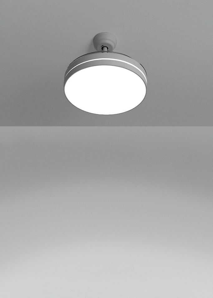 WIND CLEAR - Ventilador de techo 40W silencioso Ø108cm aspas retráctiles con luz LED de 36W, imagen de galería 2