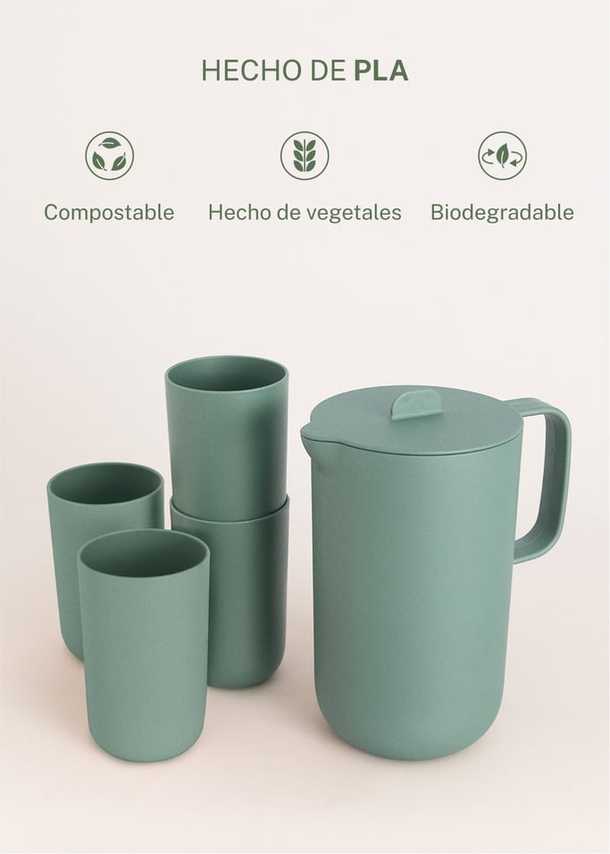 KITCHENWARE OUTDOOR ECO - Set de jarra 2L y 4 vasos 500ml para exterior, imagen de galería 3