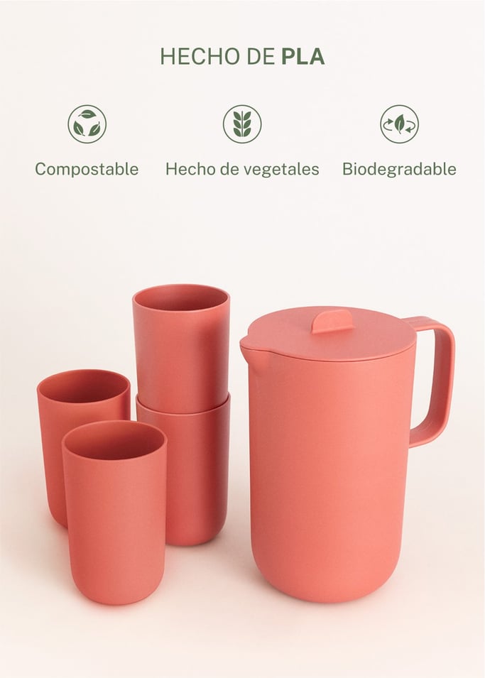 KITCHENWARE OUTDOOR ECO - Set de jarra 2L y 4 vasos 500ml para exterior, imagen de galería 3