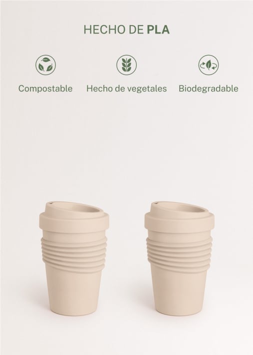 Comprar KITCHENWARE OUTDOOR ECO - Vaso con tapa para café de material reciclado