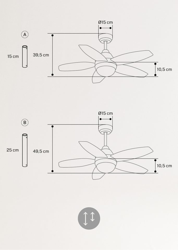 WIND FLOWOOD - Ventilador de techo 60W silencioso Ø108 cm, imagen de galería 8