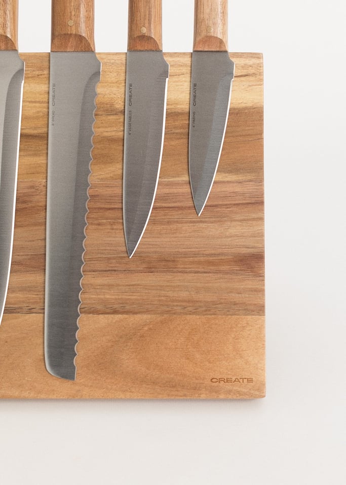 KITCHENWARE ESSENTIALS - Set de cuchillos de cocina con imán, imagen de galería 4