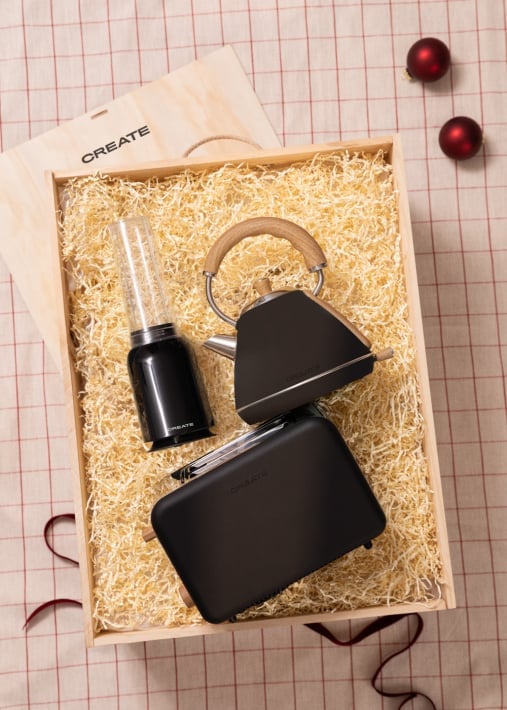 Comprar TEA TIME BOX - Caja regalo con hervidor de agua eléctrico + tostadora + batidora