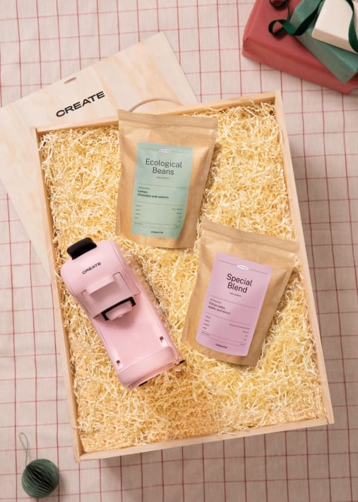 Comprar COFFEE TIME BOX - Caja regalo con cafetera multicápsulas express + café 