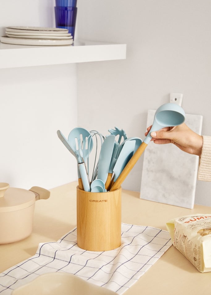KITCHENWARE STUDIO - Utensilios de cocina de silicona y madera, imagen de galería 5