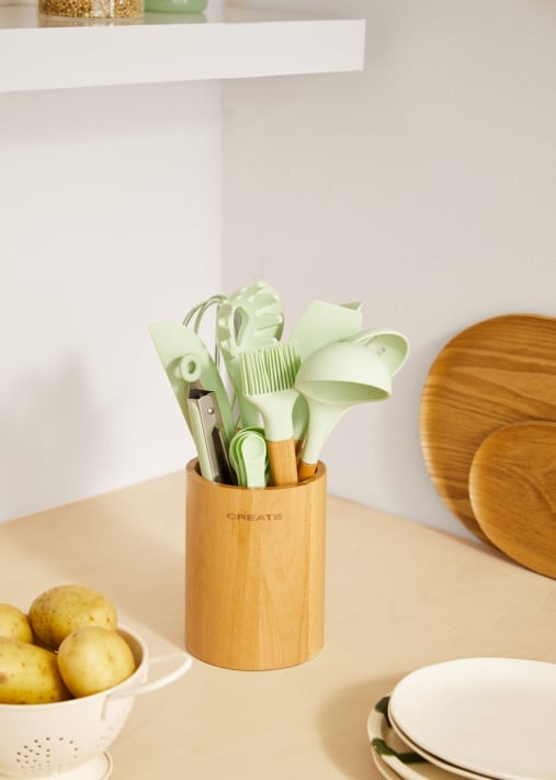 Comprar KITCHENWARE STUDIO - Utensilios de cocina de silicona y madera