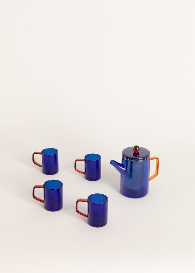 PACK AMBAR COLLECTION - Tetera con filtro + 4 tazas pequeñas, imagen de galería 1