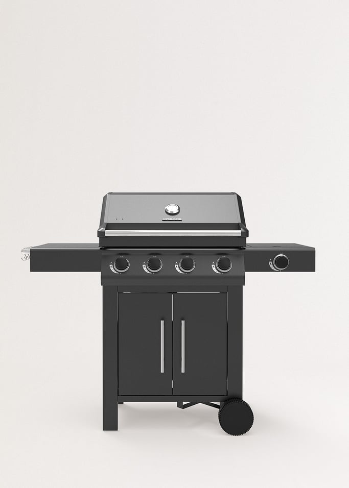 BBQ GAS BURNER PRO - Barbacoa de gas con quemador lateral y mesa auxiliar, imagen de galería 1