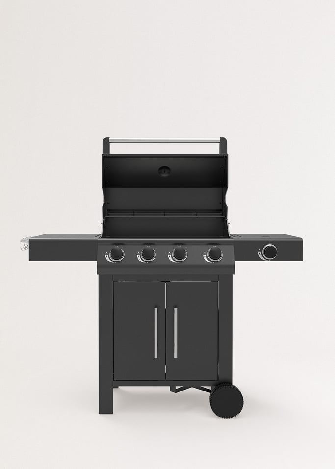 BBQ GAS BURNER PRO - Barbacoa de gas con quemador lateral y mesa auxiliar, imagen de galería 2