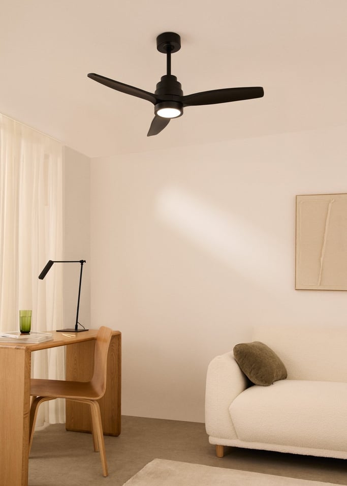 WIND STYLANCE - Ventilador de techo 40W silencioso Ø132 cm 100% madera, imagen de galería 1