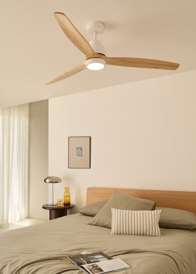 WIND STYLANCE - Ventilador de techo 40W silencioso Ø132 cm 100% madera, imagen de galería 1