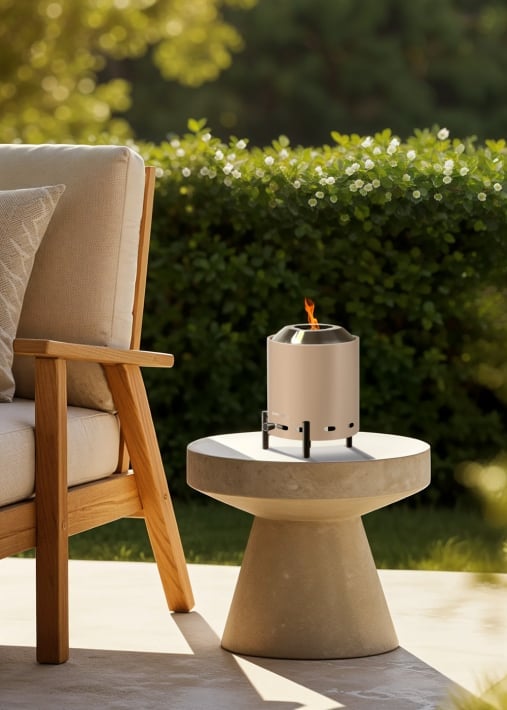 Comprar FIRE PIT COMPACT - Brasero de sobremesa 1.5kW exterior de pellets sin humo
