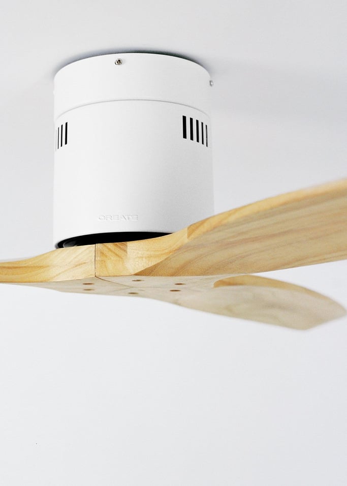 WIND CALM NATURAL WOOD - Ventilador de techo 40W silencioso 100% madera , imagen de galería 6