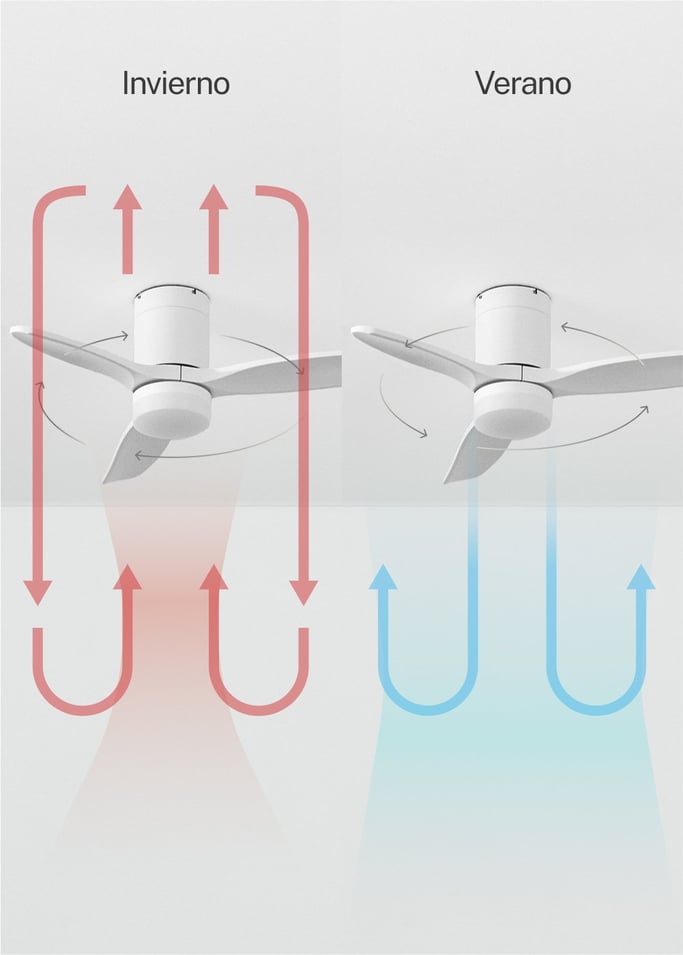WIND CALM - Ventilador de techo 40W silencioso con aspas de ABS técnico varios tamaños, imagen de galería 4
